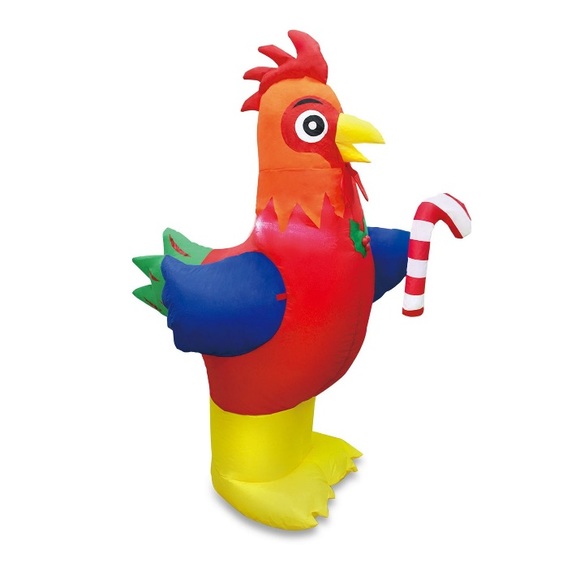 Holiday Holiday Time Inflatable Rooster 4ft Christmas Holiday Outdoor